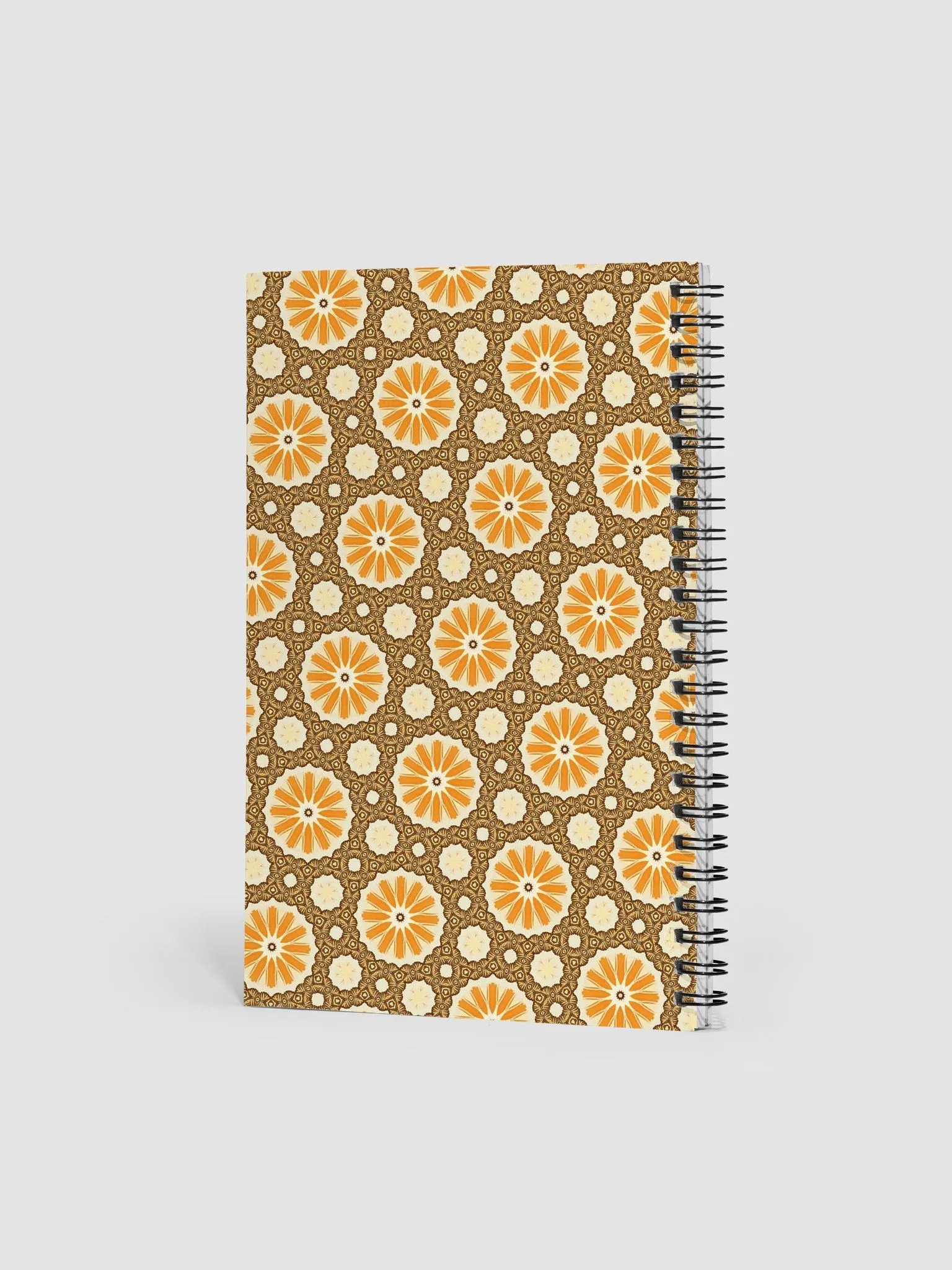 Retro Orange Brown Bullet Journal – Spiral Notebook with Dotted Pages & Creative Planner product image (2)