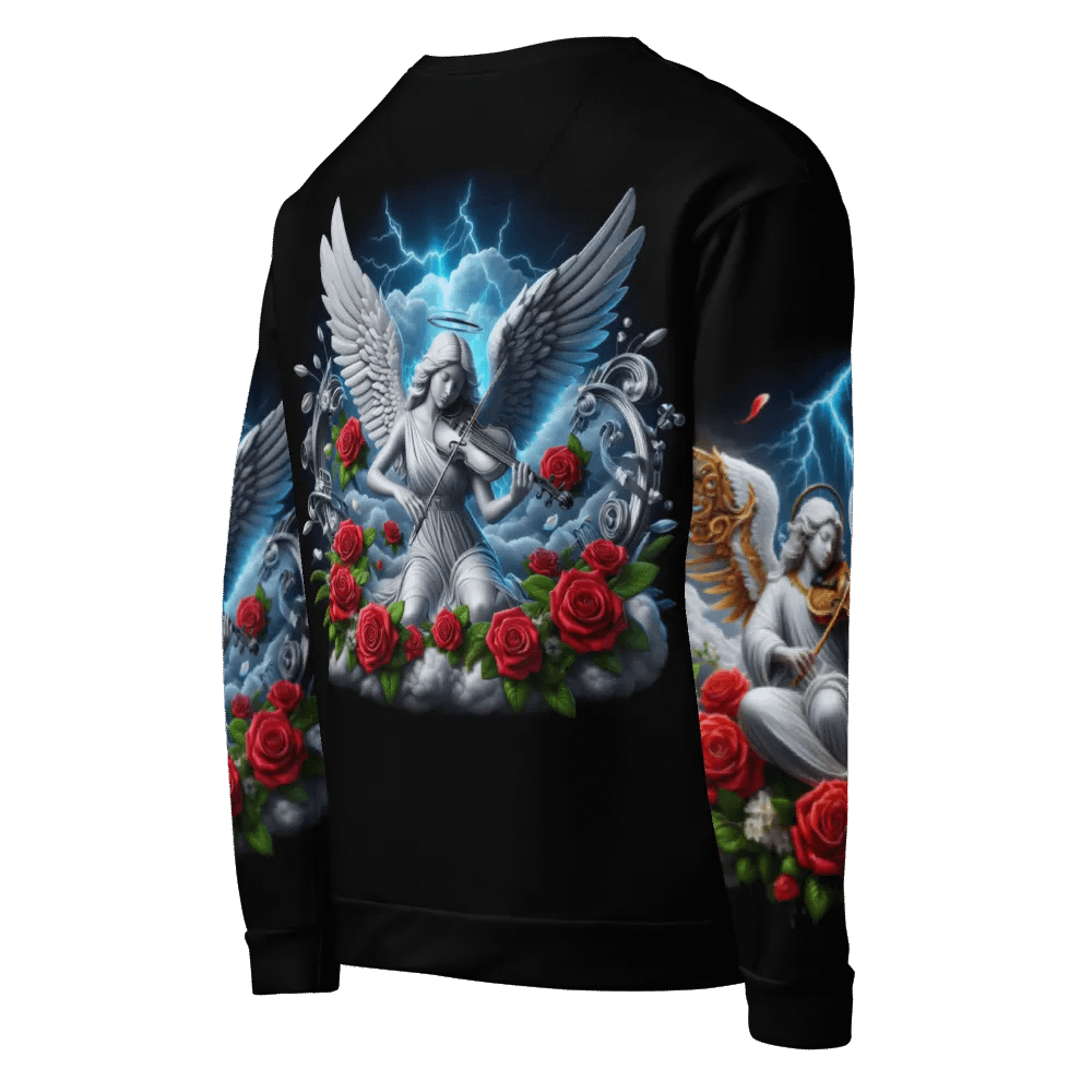 Angels making Music with a Violin - All-Over Unisex Sweatshirt #37 product image (8)
