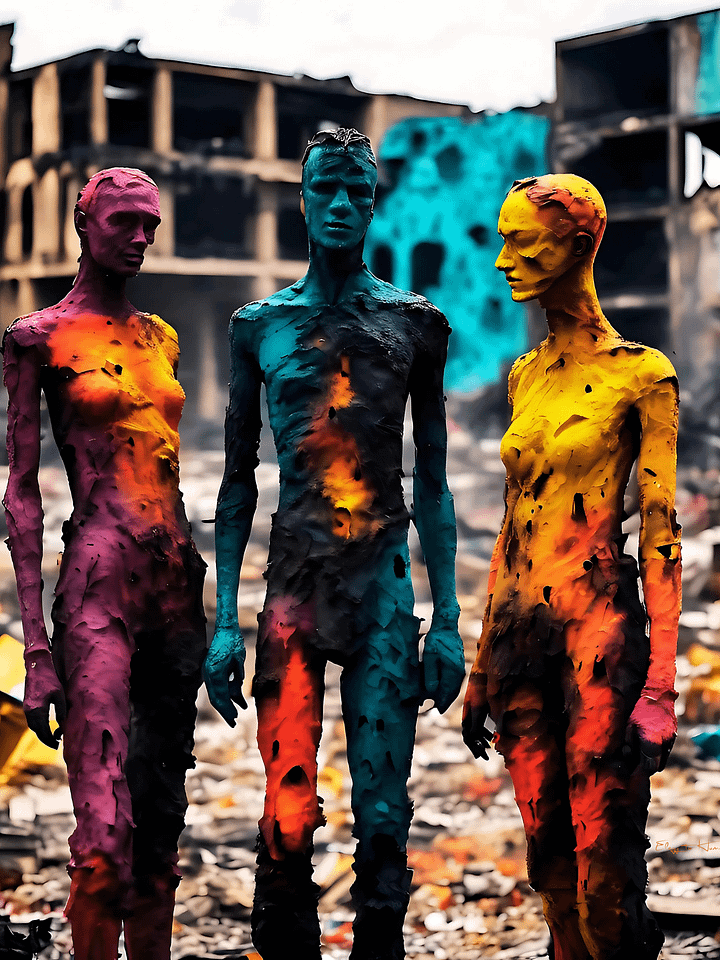 Elegy to Humanity - 13 | Canvas Art Painting product image (1)