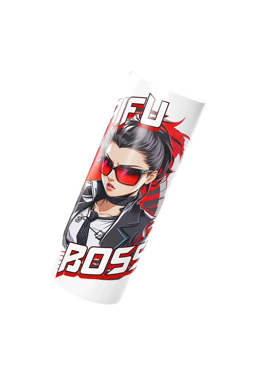 Waifu Boss 20 oz Skinny Stainless Steel Tumbler - White - v1 product image (3)