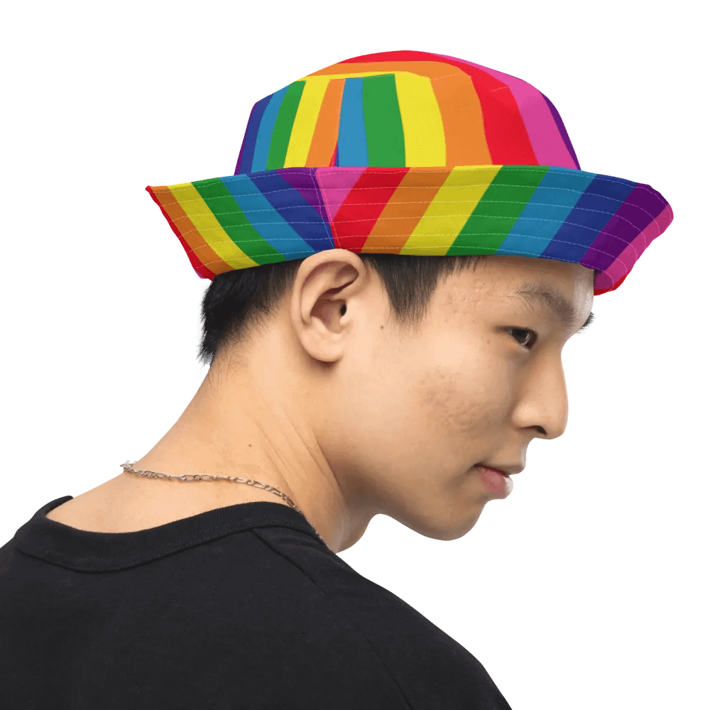 1978 Rainbow Pride Flag = 8-Color - All-Over Print Bucket Hat product image (3)