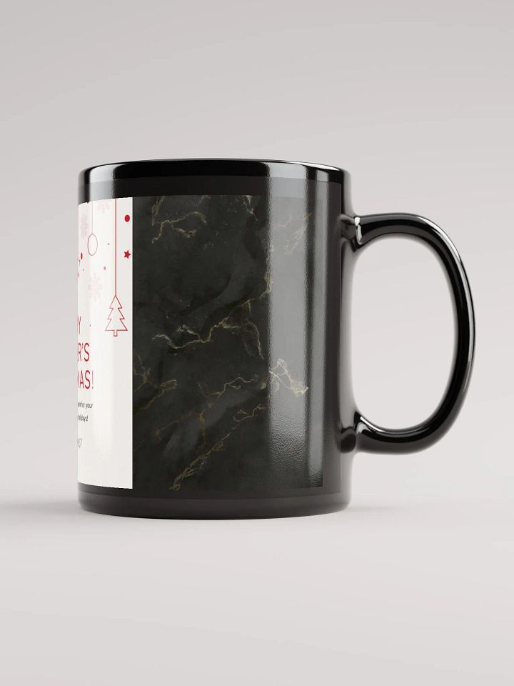 Merry Roesler's Christmas! Black Glossy Mug product image (2)