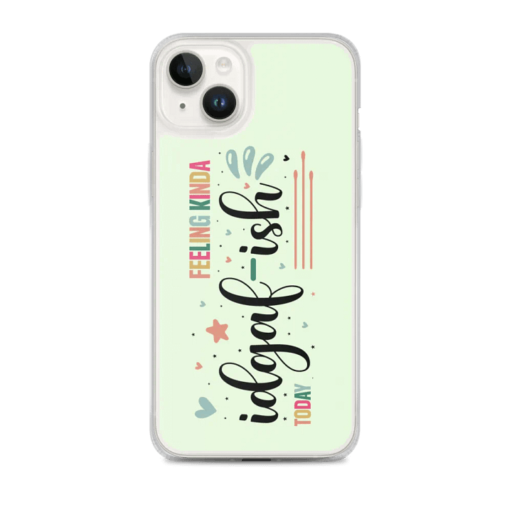 Whimsical 'idgaf-ish' iPhone® MagSafe® Clear Case product image (1)