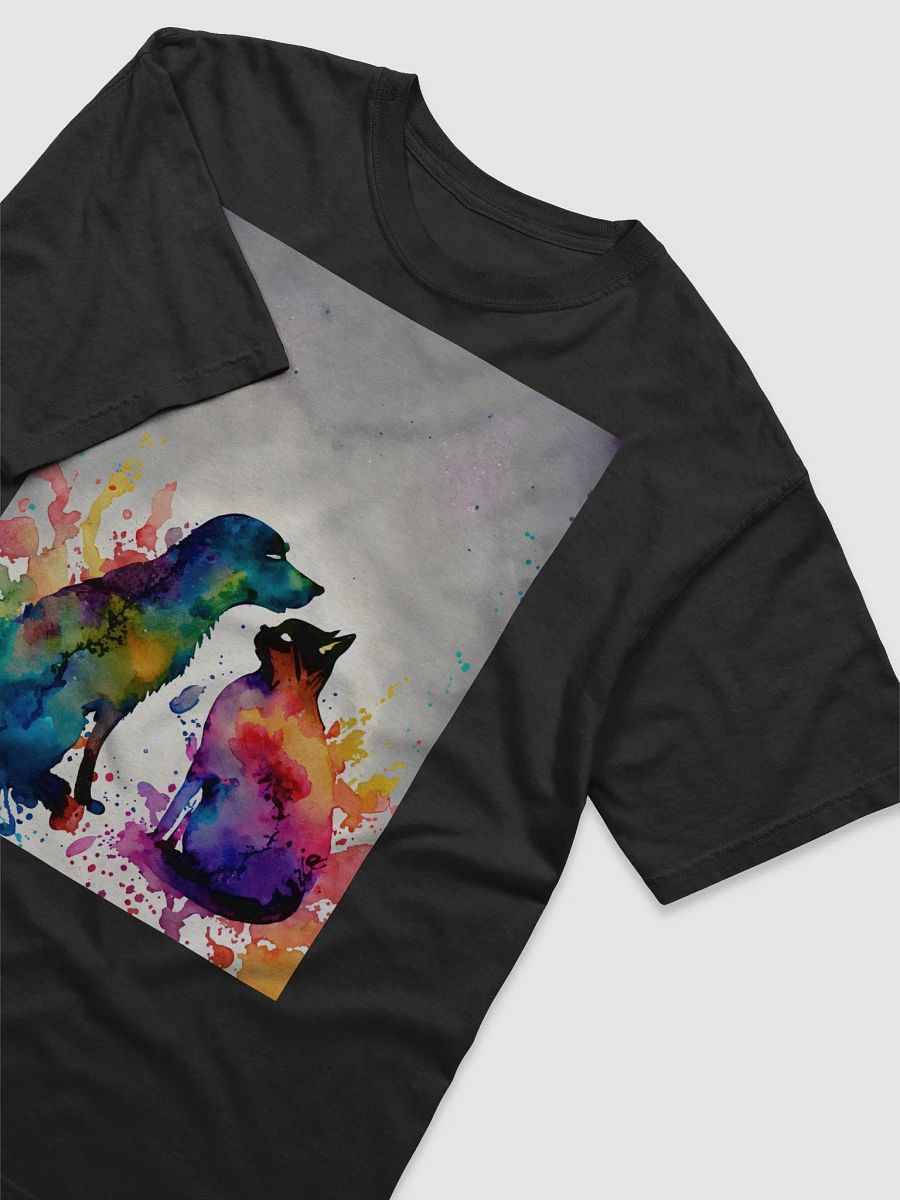Deep Connection: Watercolor Dog & Cat T-Shirt | Animal Lovers Tee product image (39)
