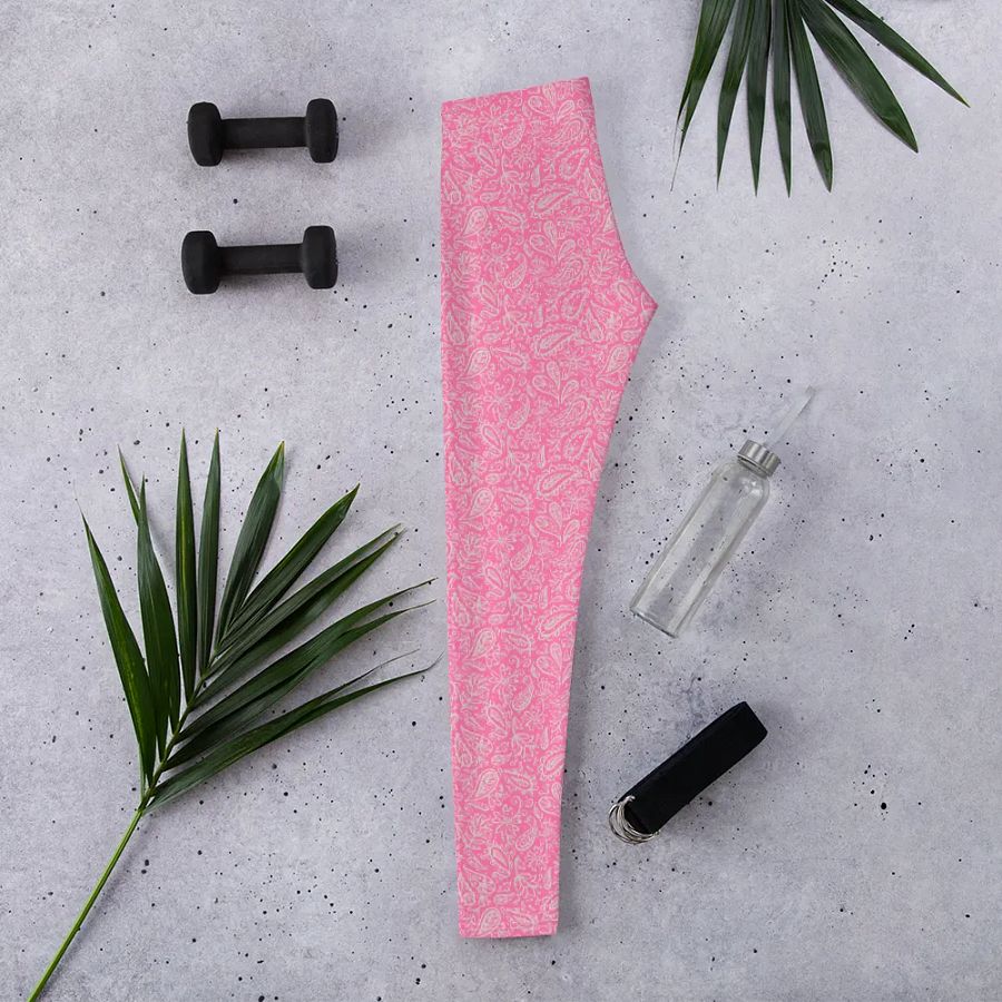 Light Pink All-Over Print Leggings product image (3)