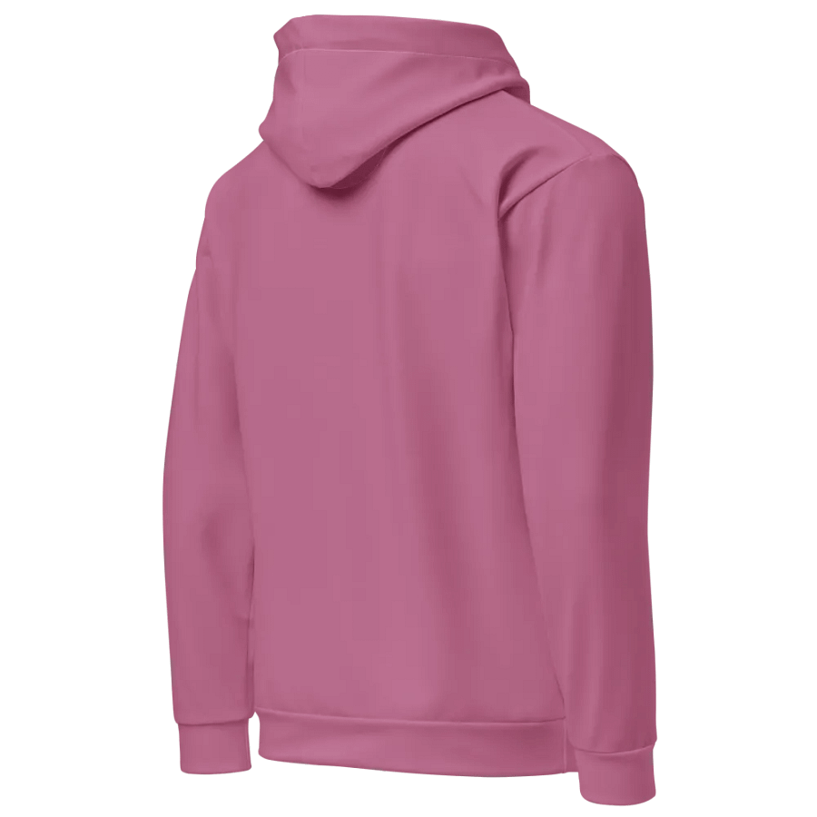 Plain Medium Dark Carnation Pink True Summer Unisex Recycled Polyester Heavyweight Premium Hoodie by Treasure Pie product image (4)