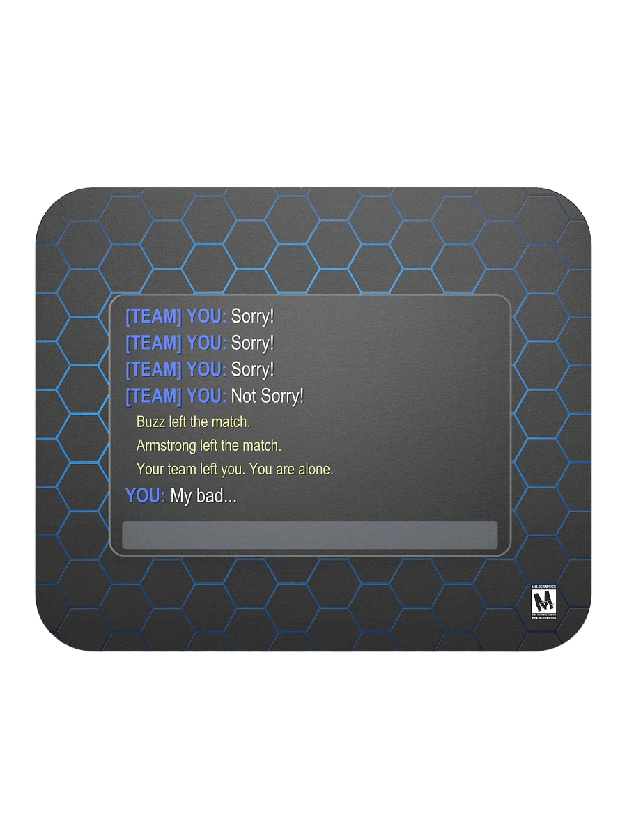 Carball Quick Chat Champ: Not Sorry - Mouse Pad | #MadeByMELO product image (2)