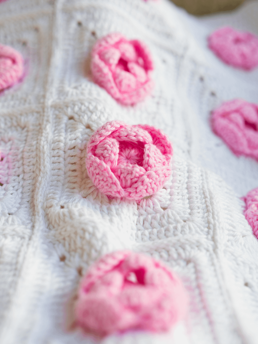 Crochet Pattern: Rose Baby Blanket product image (4)