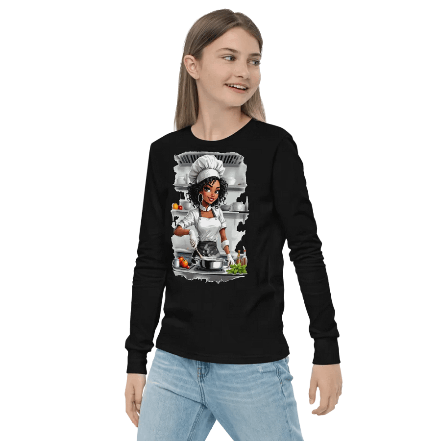 Curly Chef Youth Long Sleeve Tee product image (3)