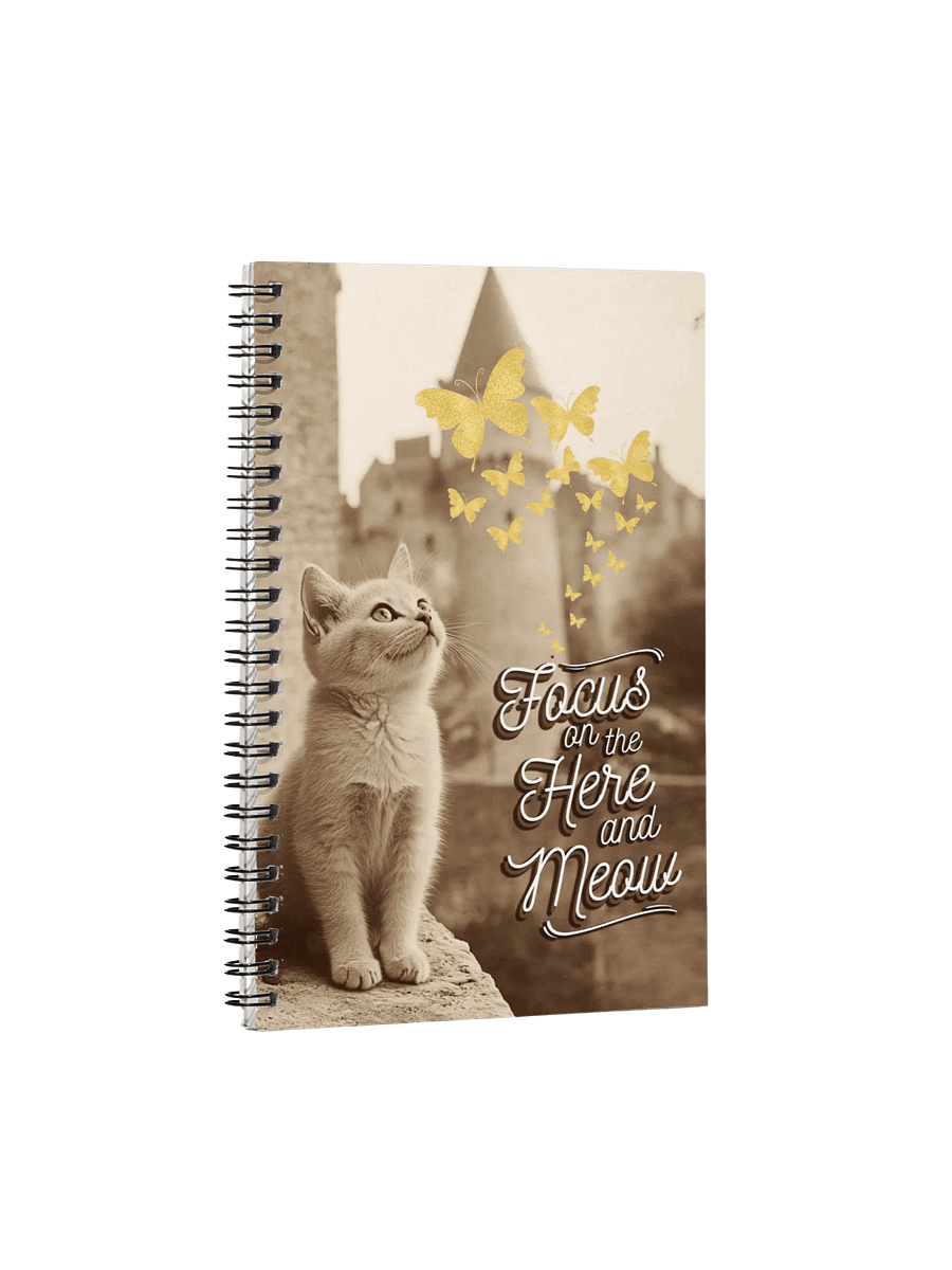 Here and Meow: Spiral Notebook product image (1)