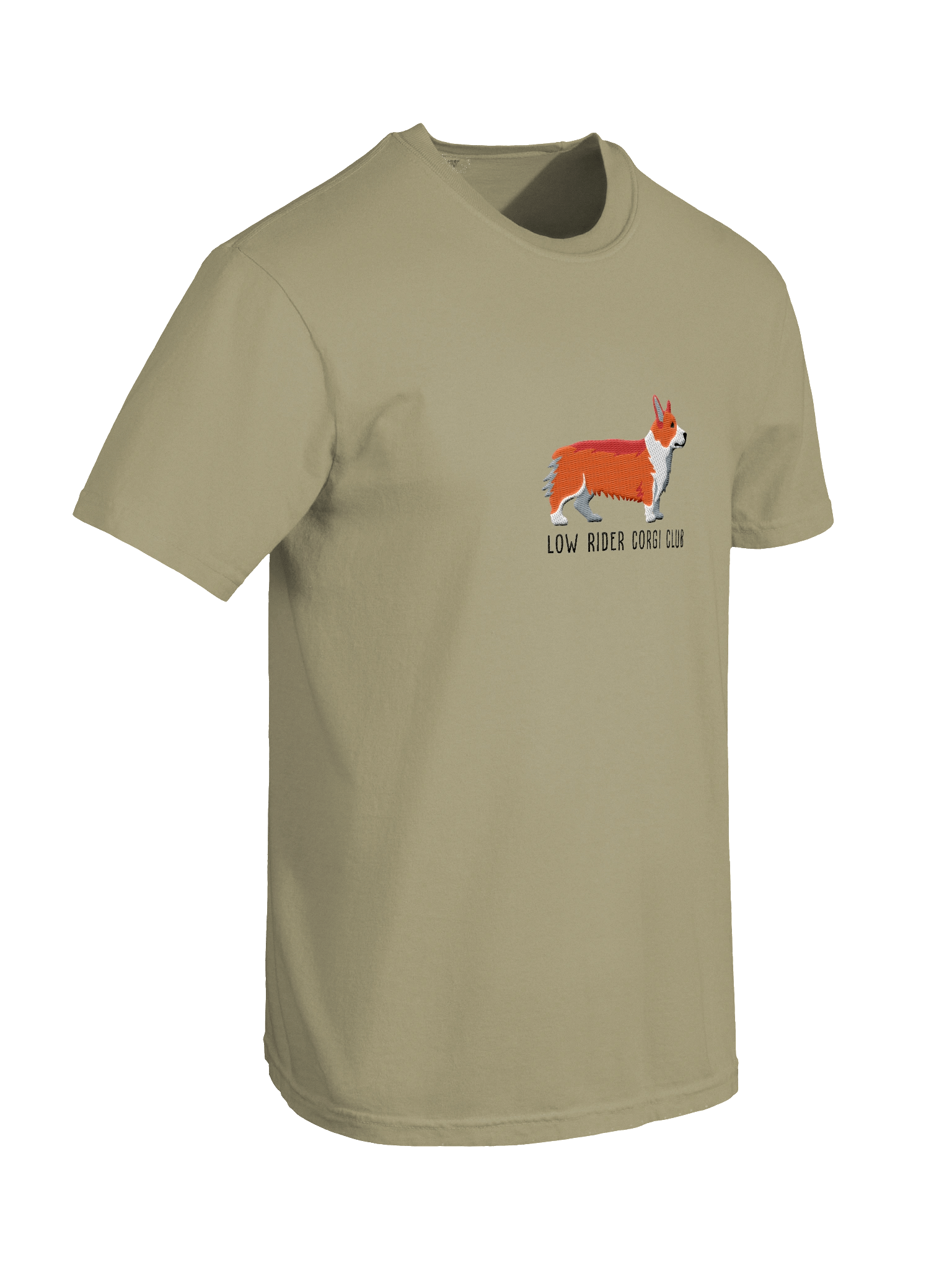 Low Rider Corgi Club T-Shirt(Embroidered) of a Pembroke Welsh Corgi(Red) product image (28)