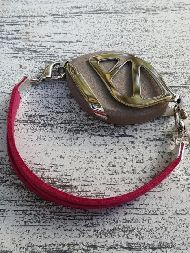 Dragonfruit Faux Suede Bracelet | Handmade Accessory for Bellabeat Leaf Urban & Ivy product image (2)