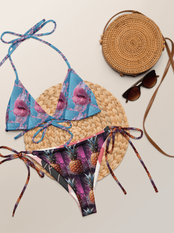 🍍💋 Watery Lips & Pineapple Bikini Set – Playful Tropical Vibes! product image (11)
