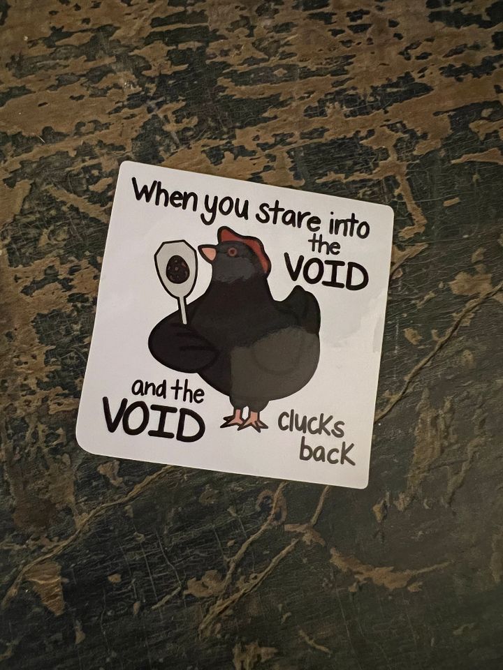 When The Void Clucks Back 'Dew Chicken Vinyl Sticker product image (2)