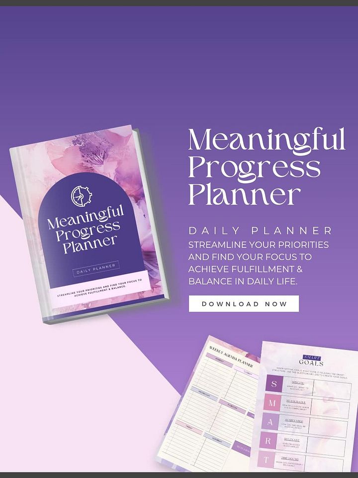 Meaningful Progress Planner (Digital, printable) product image (1)