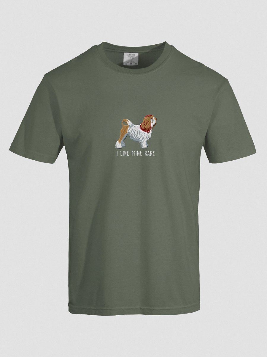 I Like Mine Rare T-Shirt(Embroidered) of a Lowchen(Brown & White) product image (37)