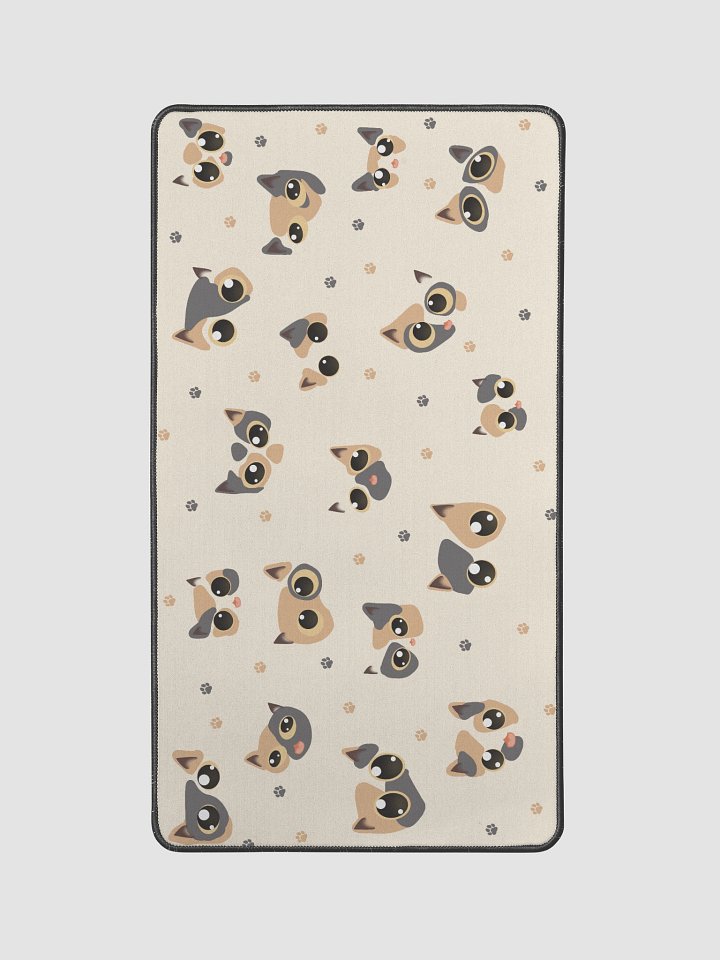 Cute Calico Cat Faces (Yellow Eyes) Desk Mat 12" x 22" product image (1)