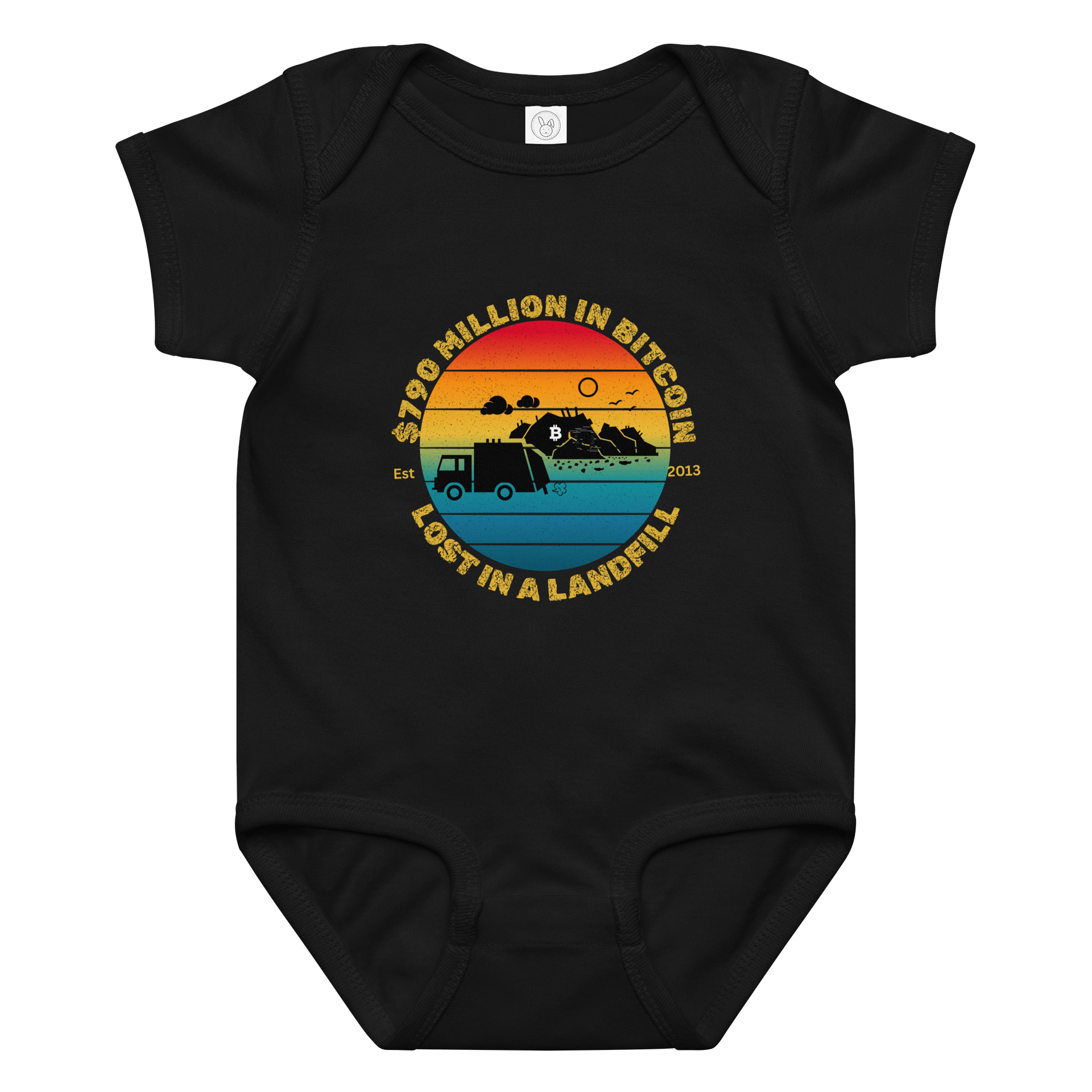Lost Bitcoin Sunset Baby Bodysuit product image (1)