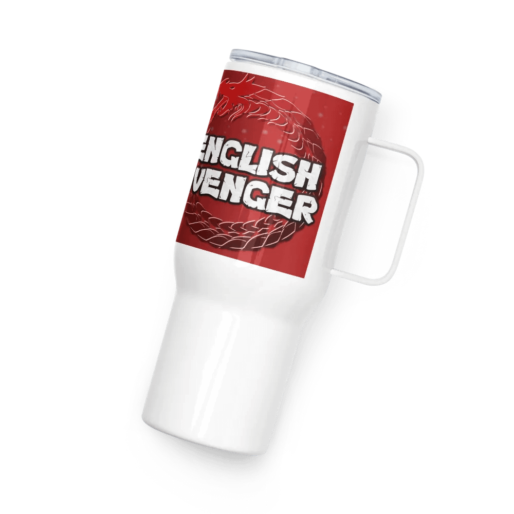 English Avenger Channel Logo Graphic Travel Mug with Handle product image (4)