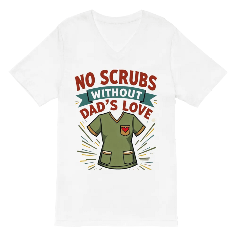 Dad's Love Scrub v-neck Tee product image (6)