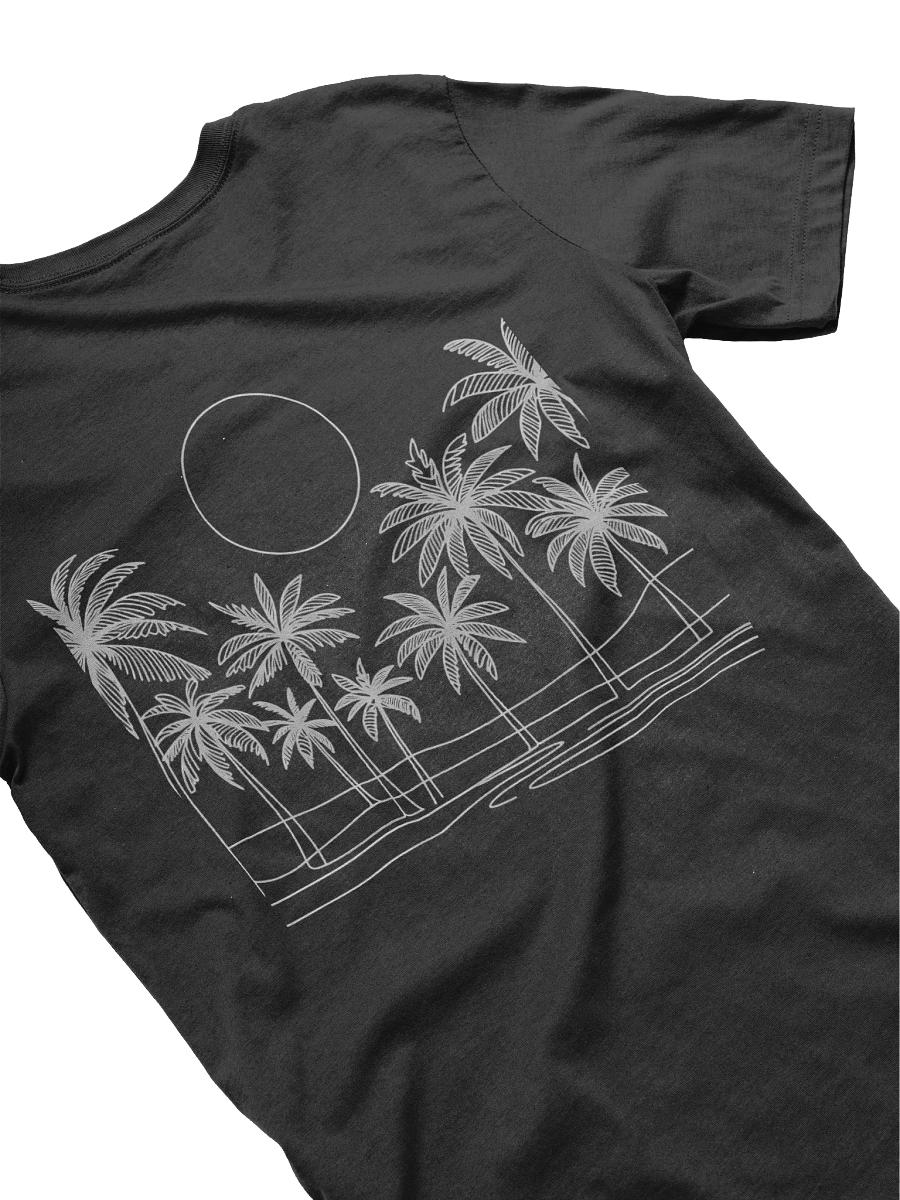 Tropical Tranquility Line Art Sketch T-Shirt product image (37)