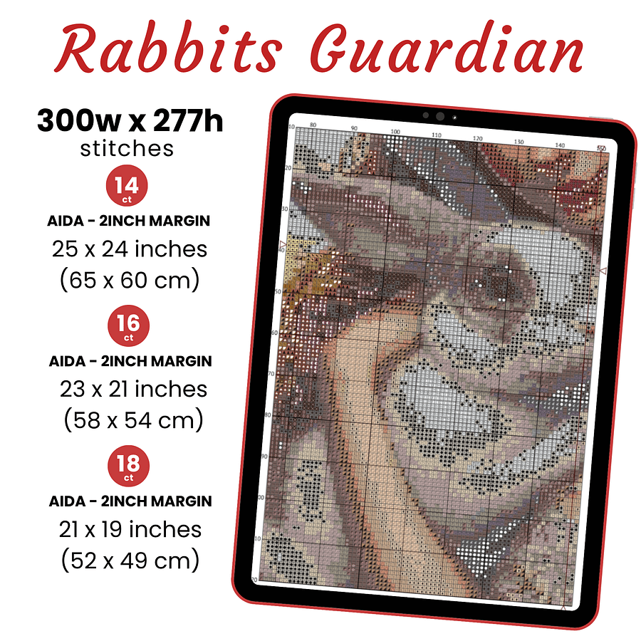 Rabbits Guardian Cross Stitch Pattern product image (2)