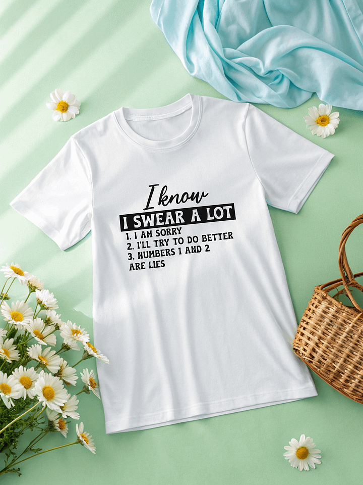 I Know I Swear A Lot Women White T-Shirt product image (2)
