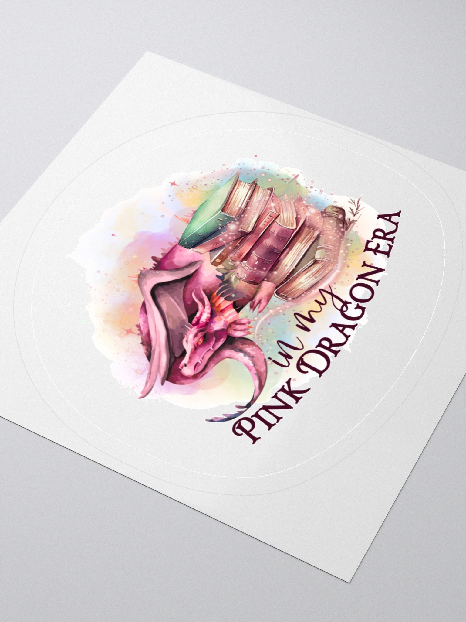 Elven Heartbound Sticker ~ "In my Pink Dragon Era" product image (9)