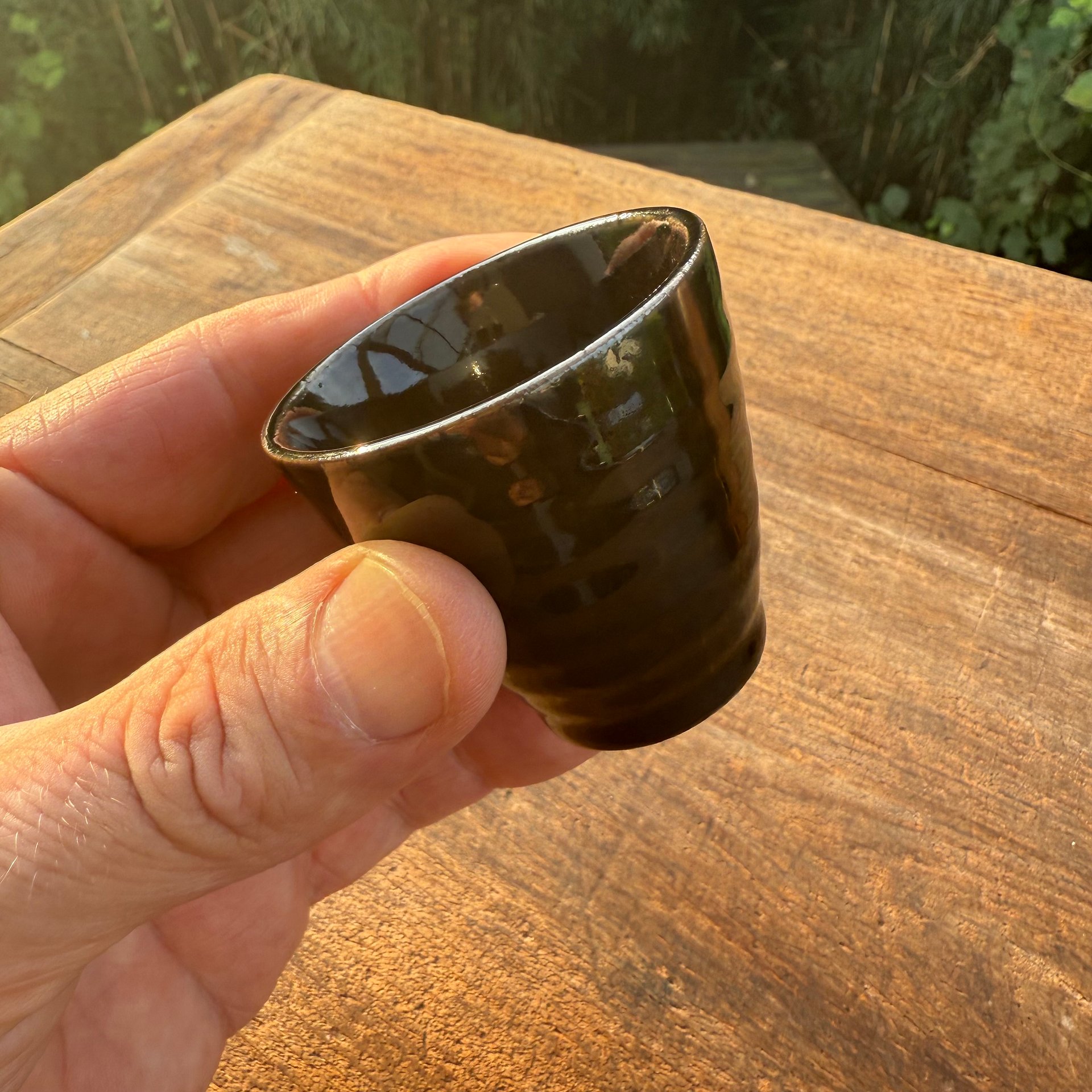 🎎 Vintage Japanese Sake Cup – Deep Glazed Ceramic (Showa Era) – Japan Antique Roadshow product image (5)