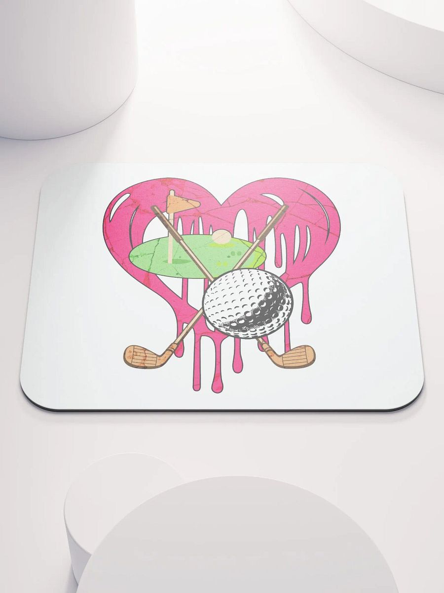 Heart Golf Ball Lover Mouse Pad product image (1)