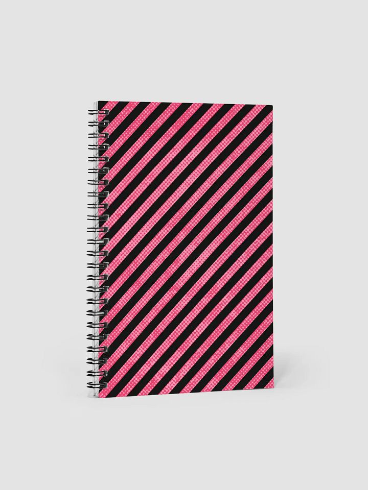 Pink & Black Grunge Stripes Spiral Notebook Great For Journaling product image (2)