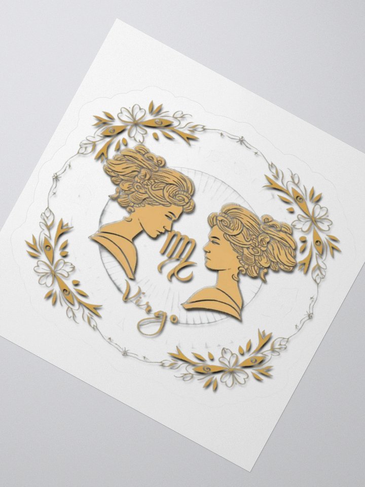 Virgo Zodiac Sticker - Elegant Female Profiles - Vinyl product image (6)