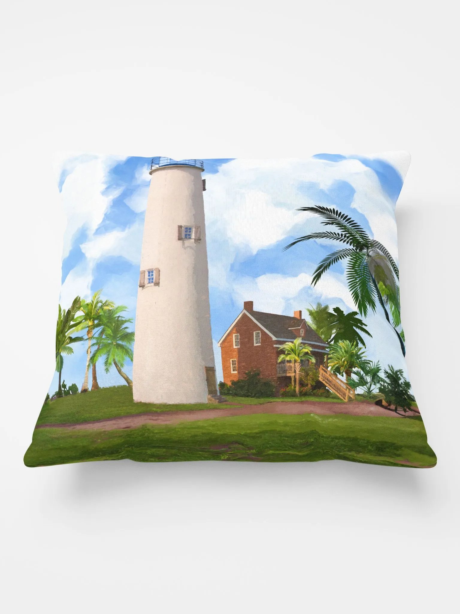 St. George Island Lighthouse – Florida Throw Pillow product image (2)