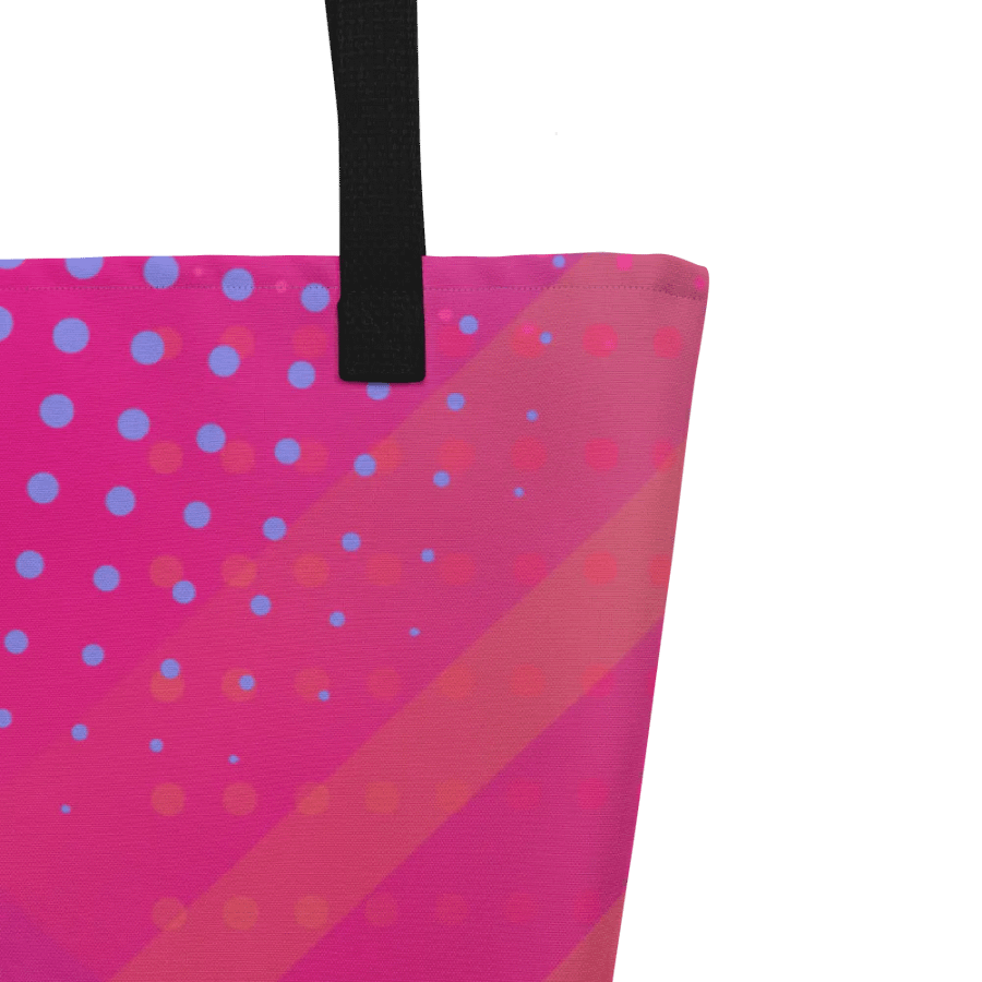 bold pink tote bag geometric design for a striking lady product image (9)