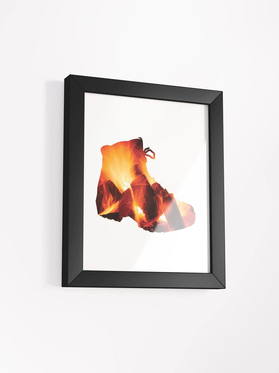 Fire In Hiking Boots Hiking, boots, outdoors, camping, relaxing, hiking boots, adventure, away from home, nature, travel, mountain, forest, wild, trees, sunset, retro, souvenir, distressed. product image (6)