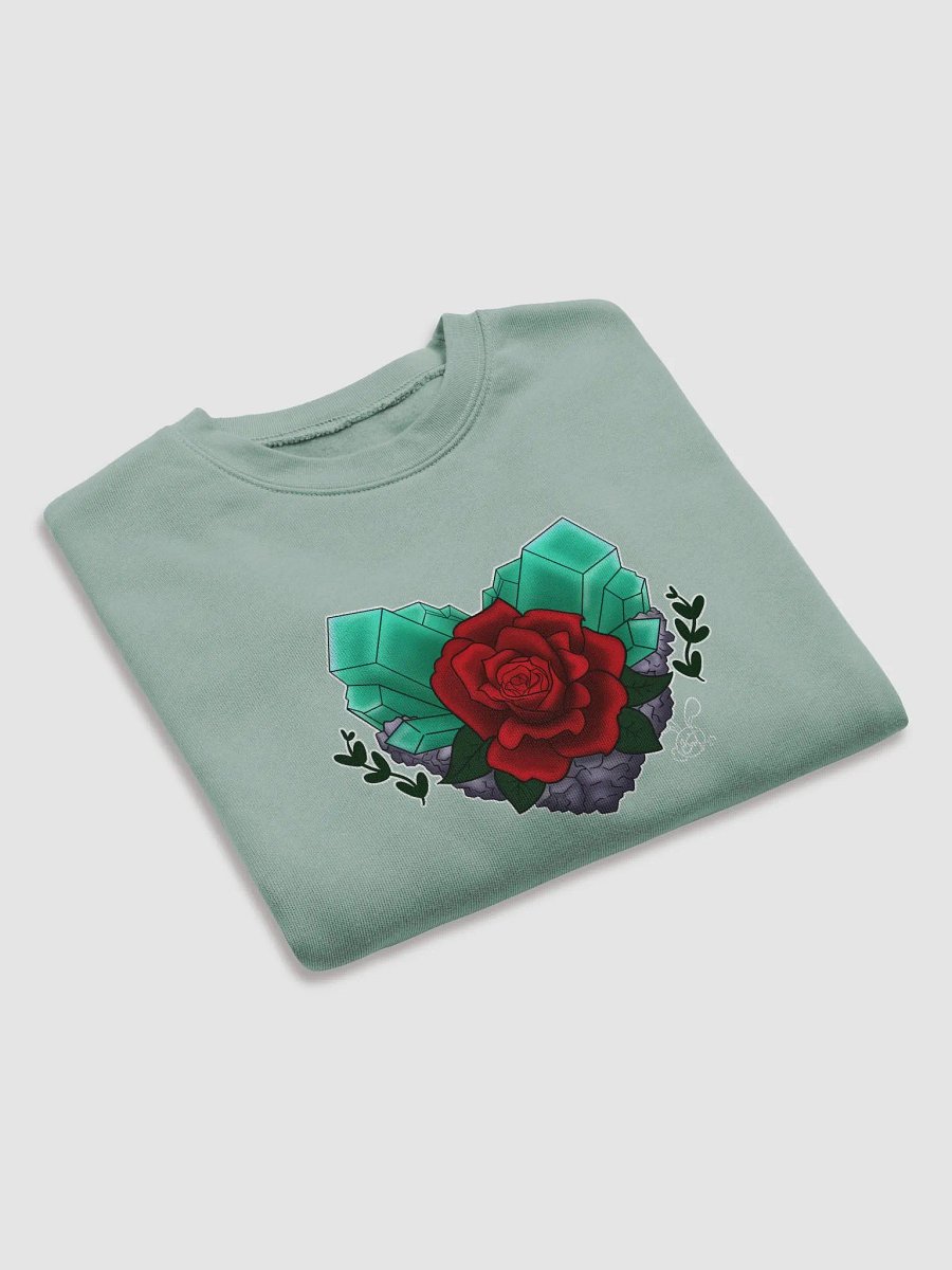 Emerald Rose Croptop Sweatshirt product image (4)