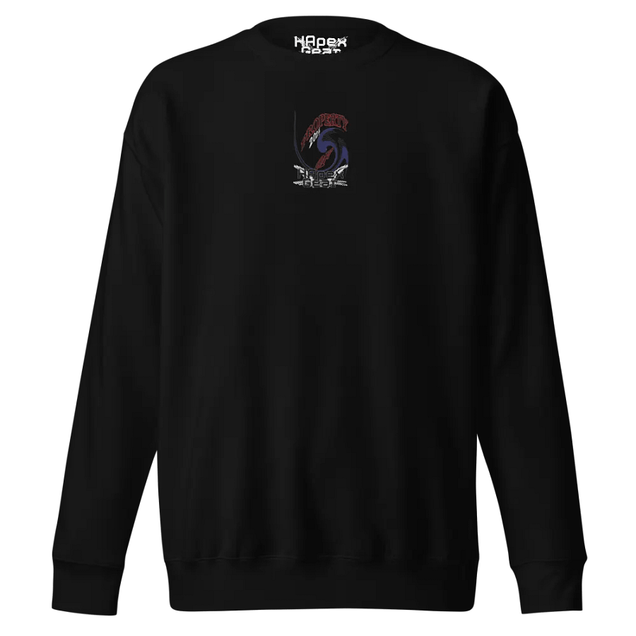 Premium Sweatshirt - Embroidered - Property Of HApex Gear 2024 - With Black HApex Gear Black Logo product image (2)