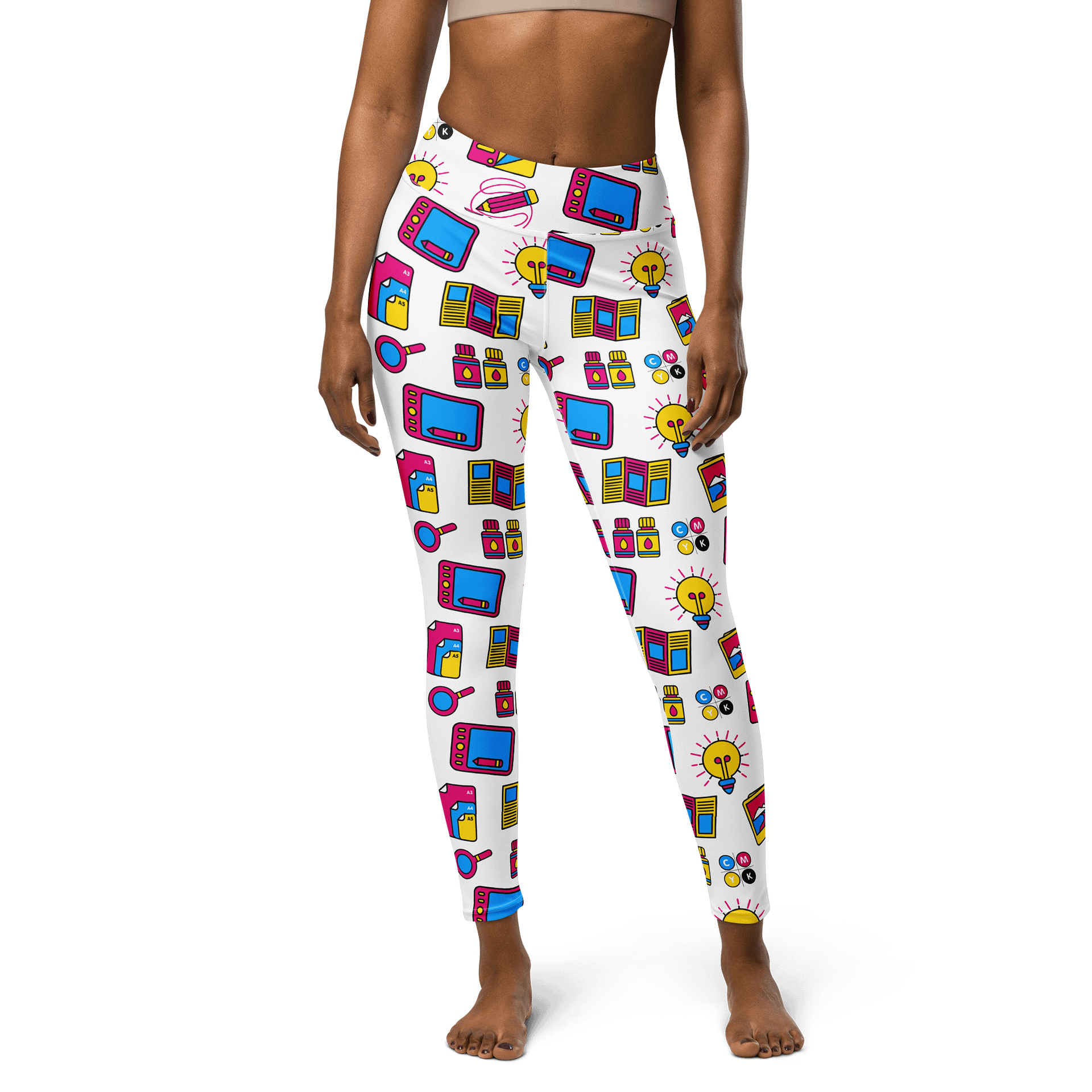 Playful Palette High-Waisted Leggings - Nostalgic Design Activewear product image (1)
