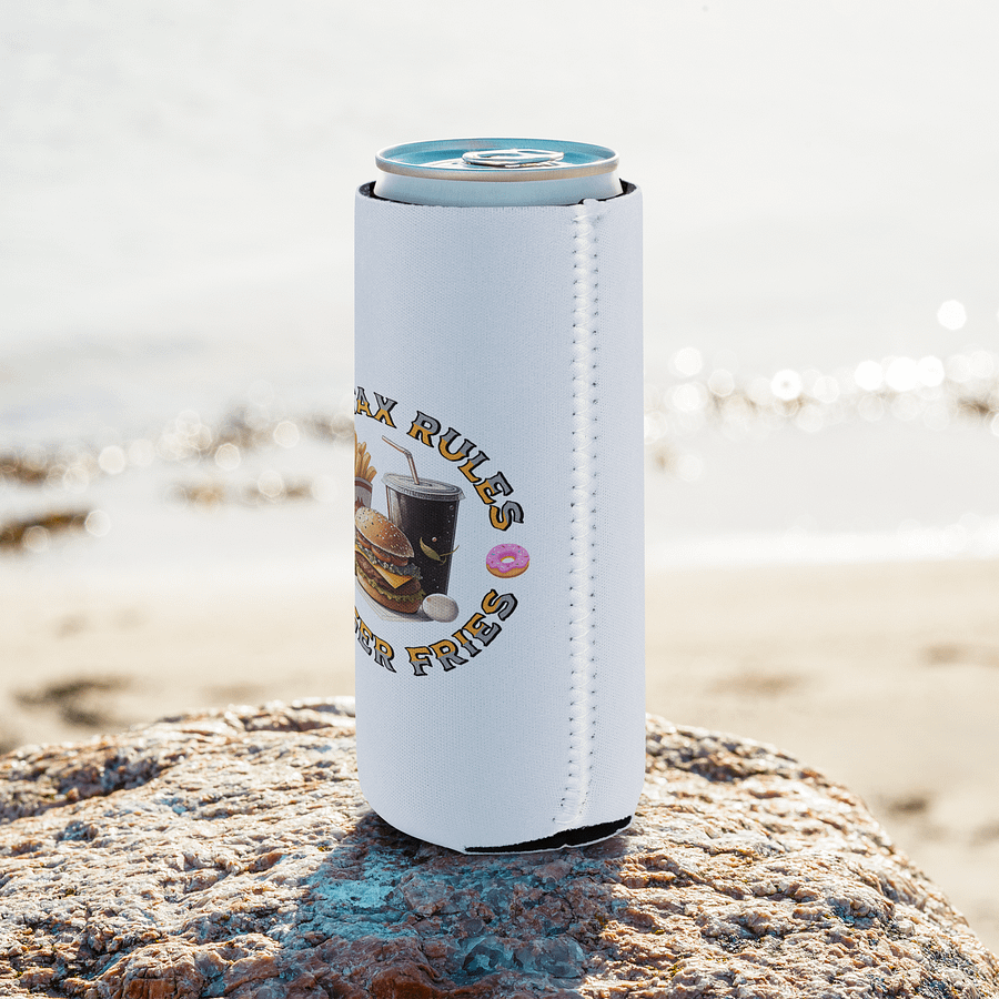 Dad Rules Burger Fries Can Cooler product image (8)