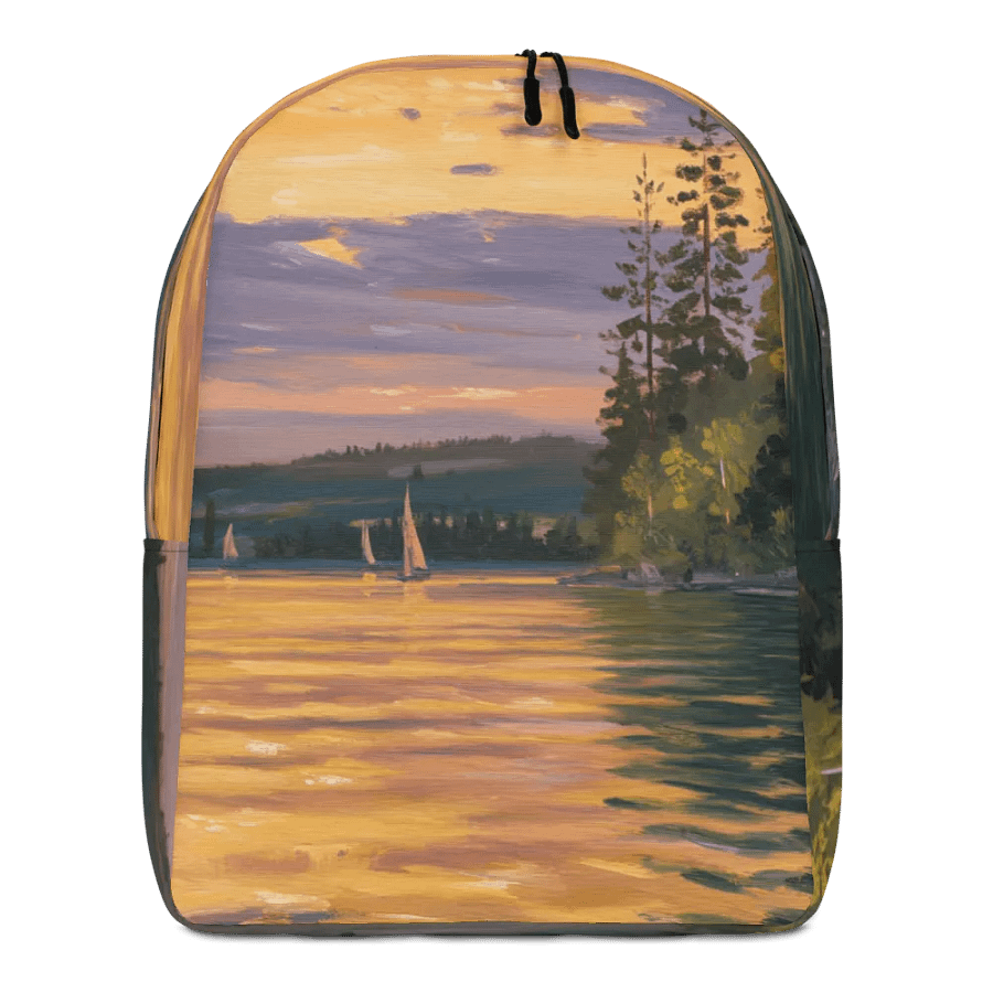 Sunset Lake Sailing, Minimalist Backpack product image (3)