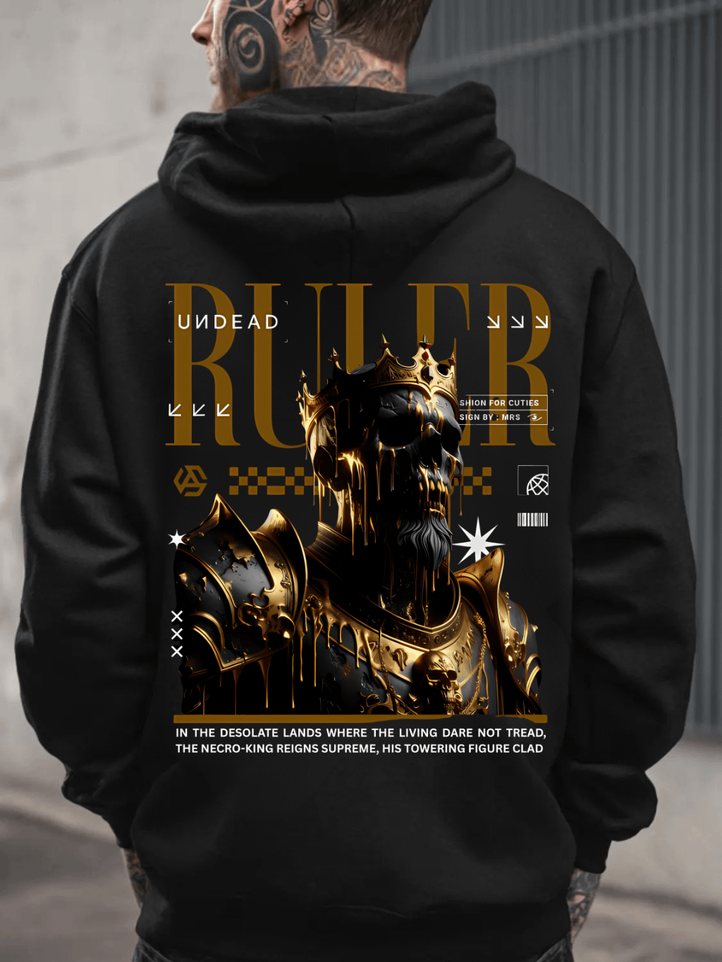 Ruler- Streetwear Dark Fashion Unisex Hoodie - Premium Cotton Heritage M2580 product image (2)