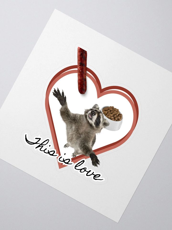 Sticker - This Is Love Raccoon product image (6)