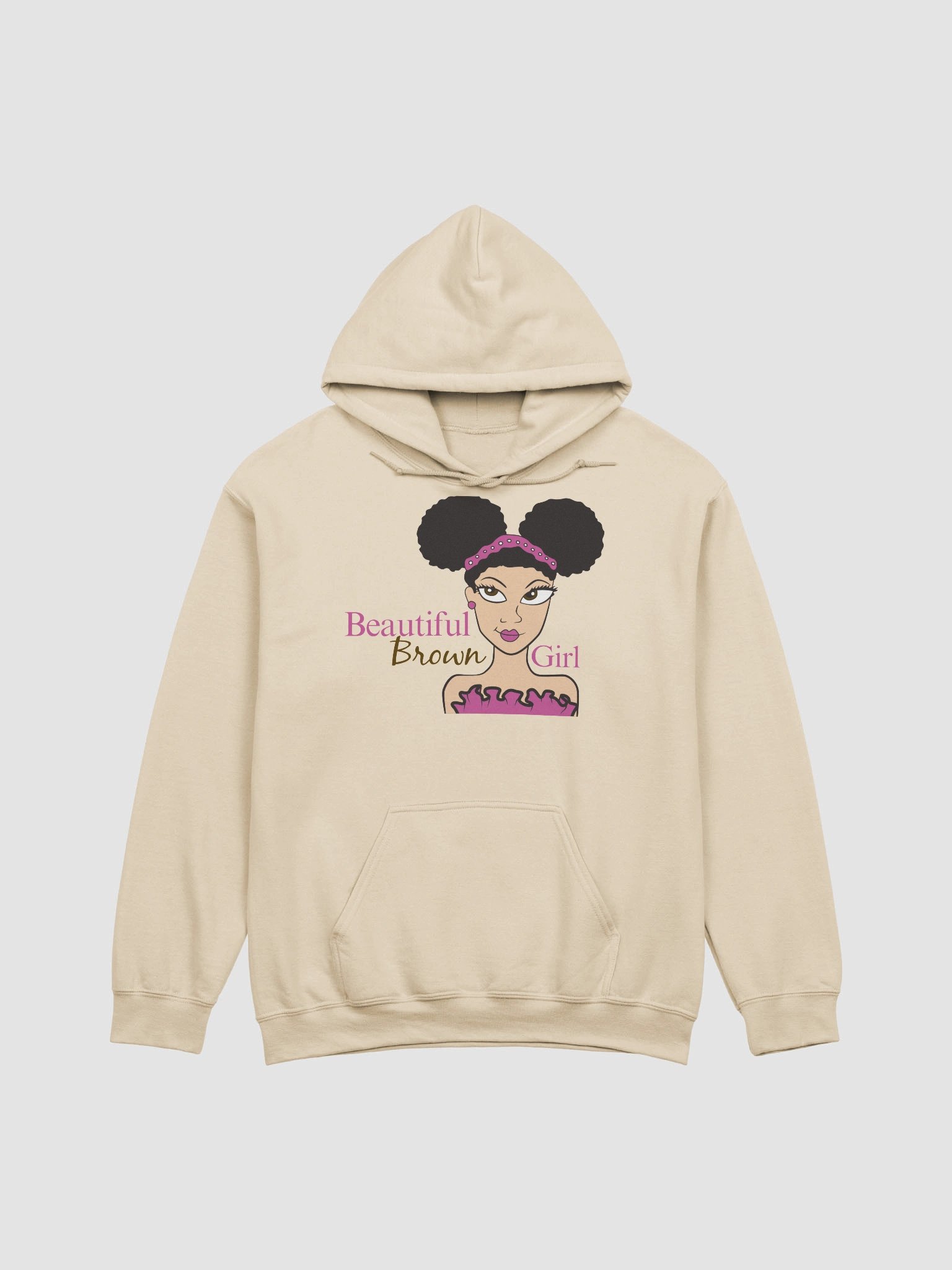 Cream Beautiful Brown Girl Hoodie product image (3)