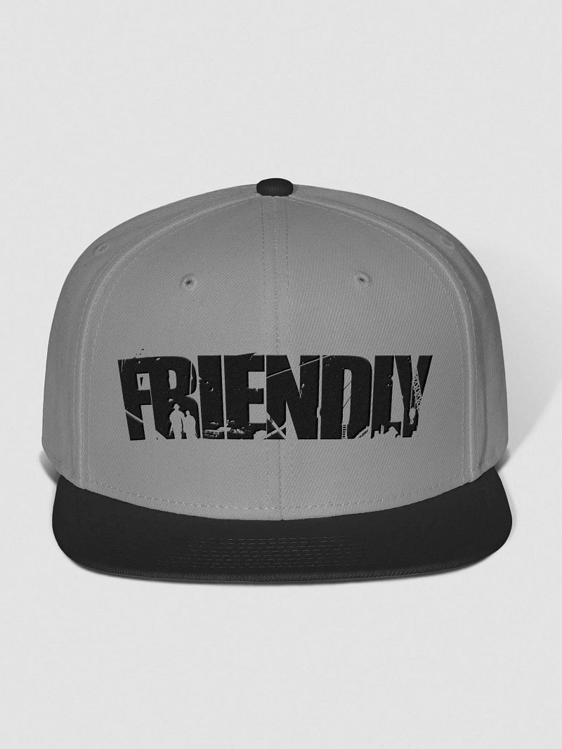 Black Friendly Embroidered Snapback