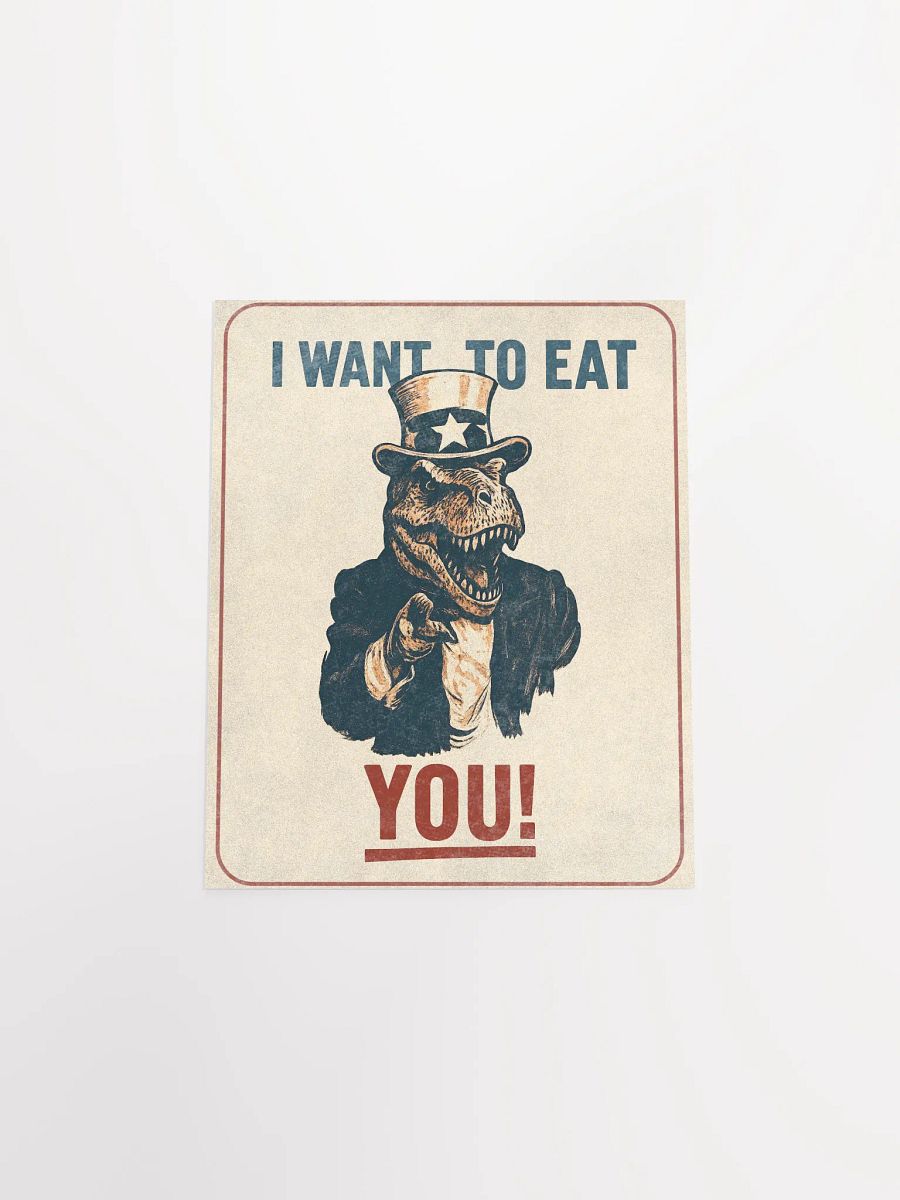 Uncle Sam T. Rex Poster Funny Dinosaur Poster Wall Art product image (16)