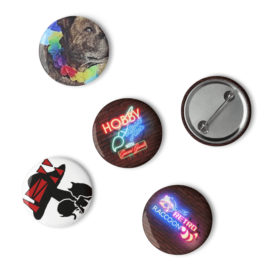 Retro Raccoon Button Bundle product image (4)