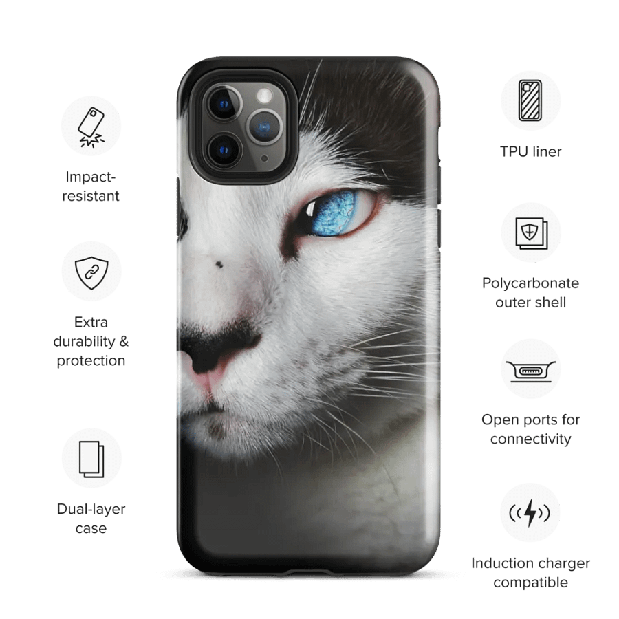 Beautiful Blue-Eyed Cat Phone Case for Animal Lovers product image (35)