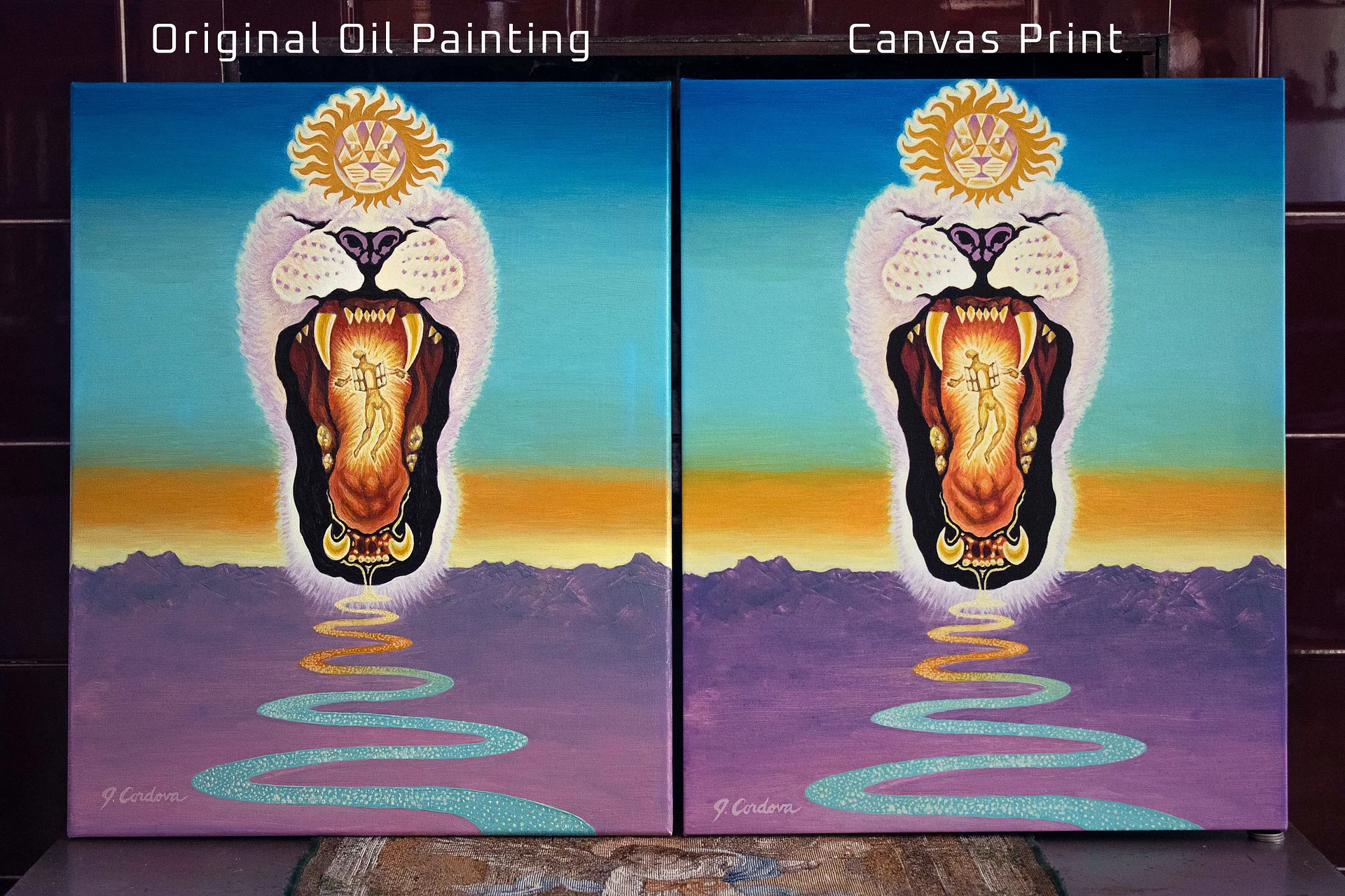 Lion's Gate: Soul Rebirth - 16 x20 Archival Canvas Print, Wall Art, Altarpiece product image (5)