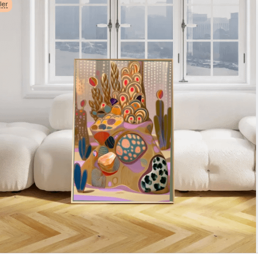 Midcentury Modern Colorful Pink Rock product image (3)