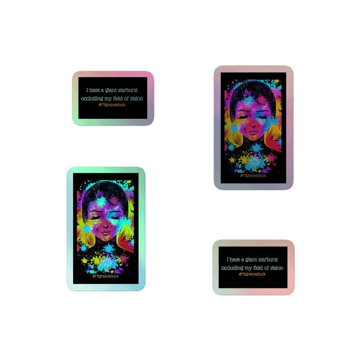 Migraines, Ocular Starbursts, Holo Sticker Pack product image (2)